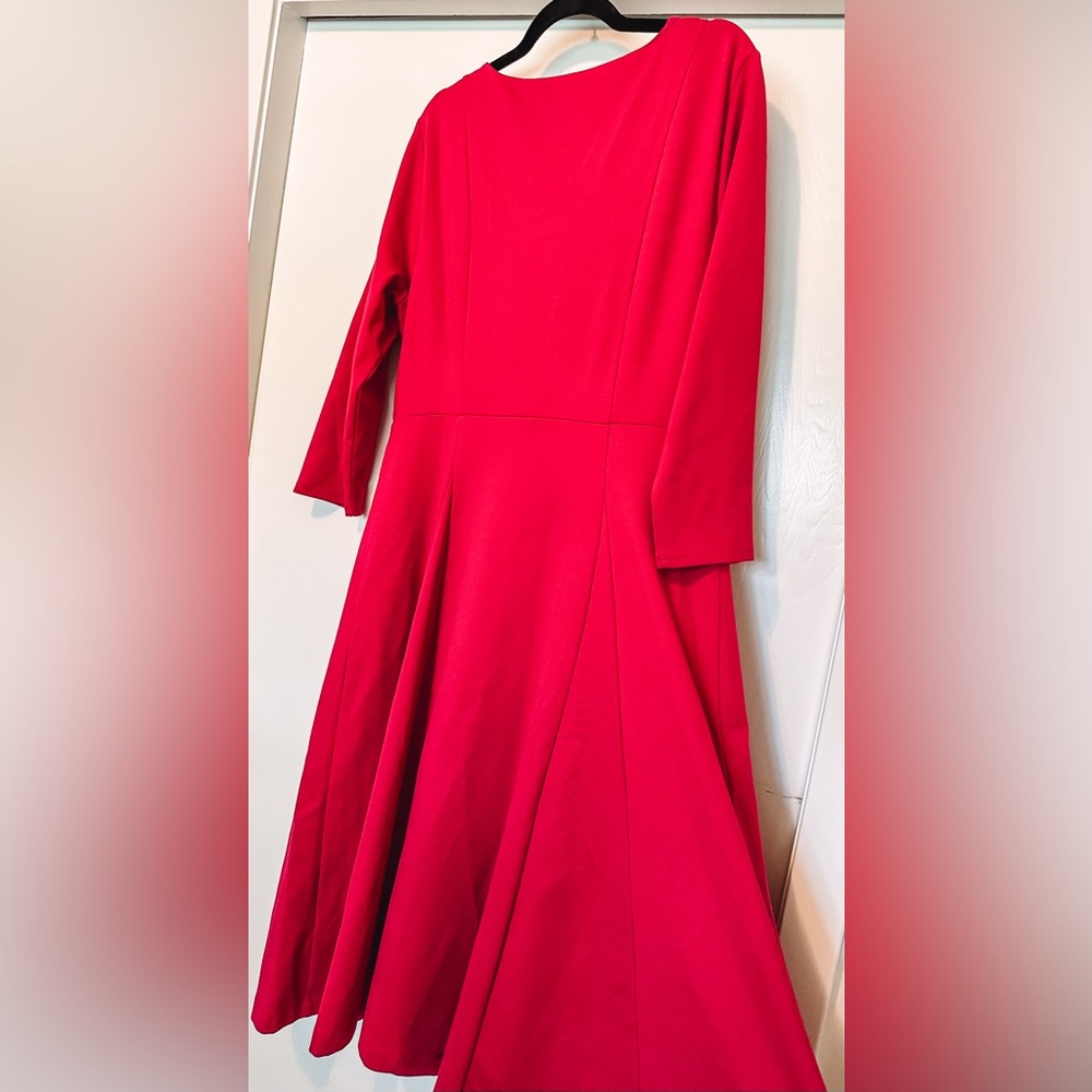 Anthropologie Maeve Elegant Swing Dress with 3/4 Sleeve, Size XL - Picture 4 of 6